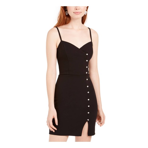 NEW Trixxi Sheath Dress Mini Spaghetti Strap V-Nck - Picture 1 of 11